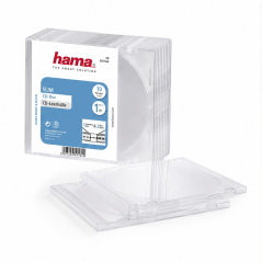 Hama boîtier CD Slim transparent, lot de 10