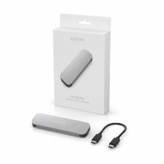 Boîtier externe Aisens ASM2-025SL M.2 NVMe USB-C argent