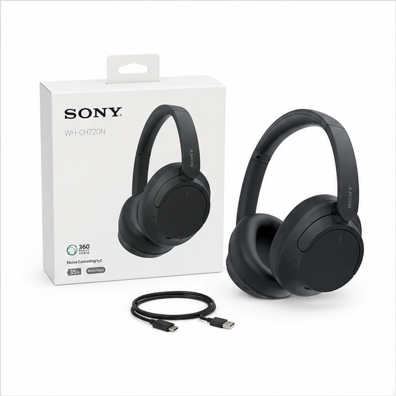 Sony WH-CH720N Wireless Bluetooth Headphones Black