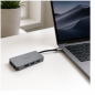 Nanocable 8-in-1 USB-C Hub, USB-C 3.1 to 3x USB-A 3.0, PD 100W, HDMI 4K@60Hz, RJ45, TF, SD, Gray, 18 cm