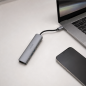 Nanocable 8-in-1 USB-C Hub, gray aluminum, 18 cm