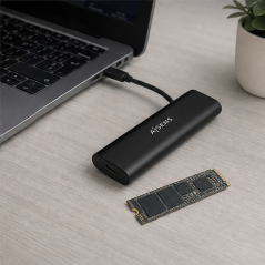 Aisens M.2 USB-C 10Gbps external enclosure black