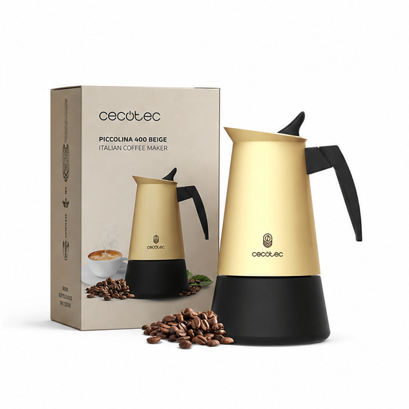Cecotec Piccolina 400 Beige Italian coffee maker