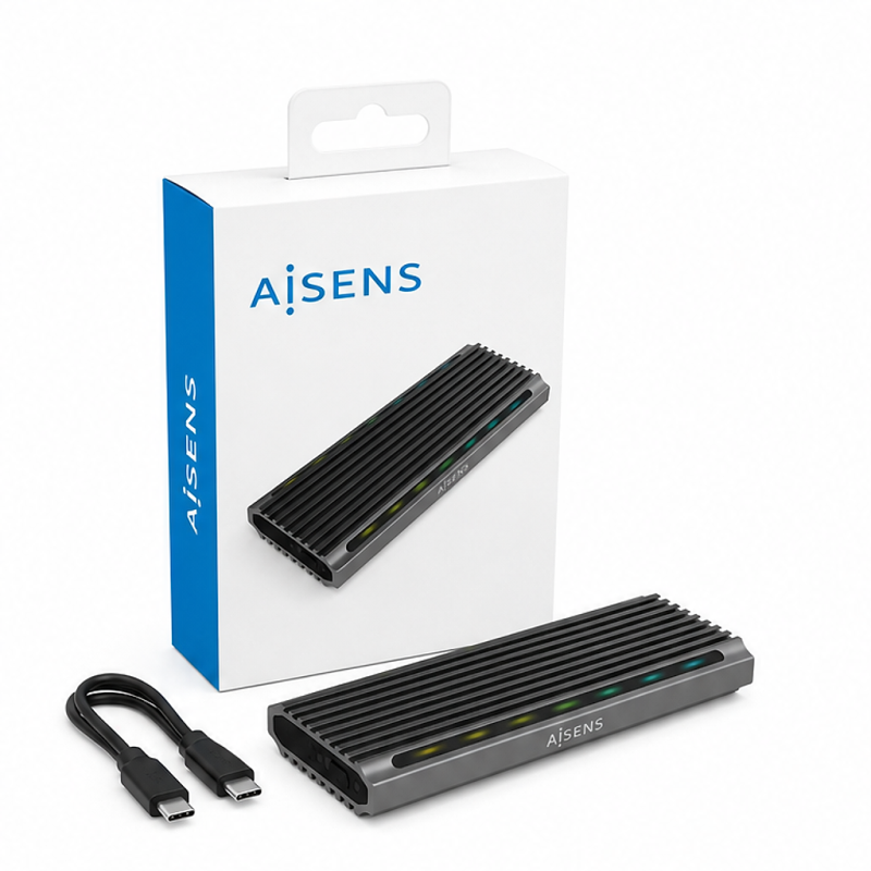 Aisens Boîtier externe M.2 USB-C 10 Gbps gris
