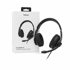 Hama HS-USB300 V2 USB headset black