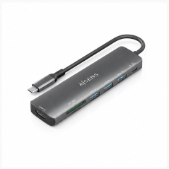 Aisens 7-in-1 USB-C dock gray 15 cm