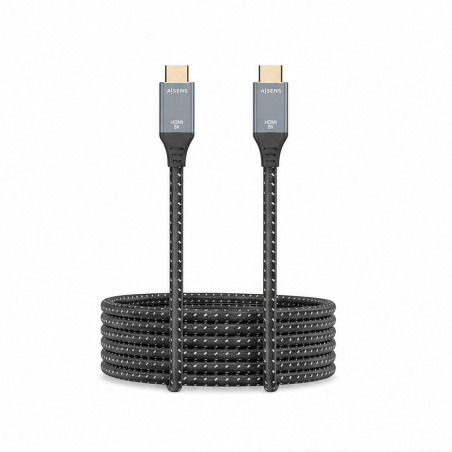 Câble HDMI Aisens V2.1 Ultra Haute Vitesse HEC 8K@60Hz 48Gbps A/M-A/M 10 m gris