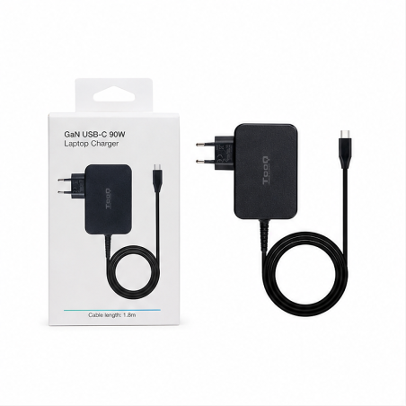 Chargeur Tooq GaN USB-C PD 3.0 90 W noir