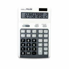 Blister calculatrice grise 12 chiffres