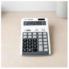 Calculatrice de bureau Milan 12 chiffres grise