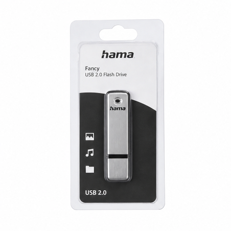 Clé USB Hama Fancy 64 Go USB 2.0 noir/argent