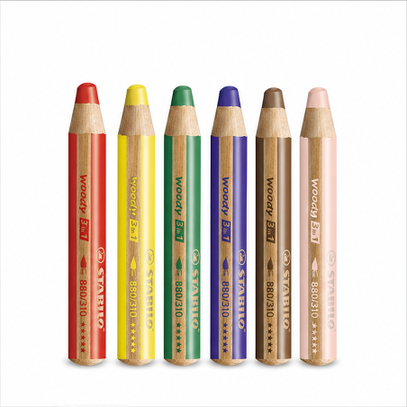 STABILO woody 3 en 1 Pack de 6