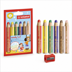 STABILO woody 3 in 1 Pack of 6 | Coloring Pencils