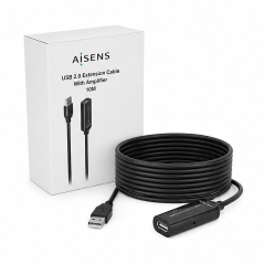 Câble USB 2.0 Aisens 10 m noir avec amplificateur