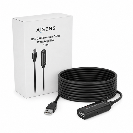 Câble USB 2.0 Aisens 10 m noir avec amplificateur