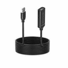 Aisens USB 2.0 10 m Black Amplified Extension Cable