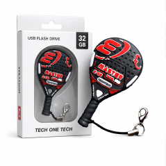 TechOneTech Red Padel Racket USB Drive 32GB