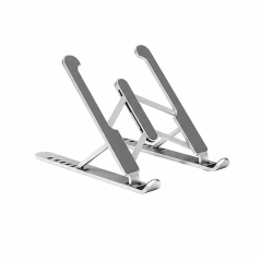 Support de bureau réglable Aisens pour ordinateur portable et tablette, argent