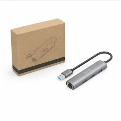 Aisens dock USB-A Ethernet Gigabit hub 3xUSB-A