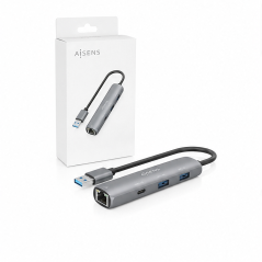 Aisens USB Gigabit dock with 4-port hub