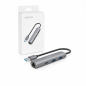 Aisens dock USB 3.0 vers Ethernet Gigabit avec hub 1x USB-C et 2x USB-A, gris, 15 cm