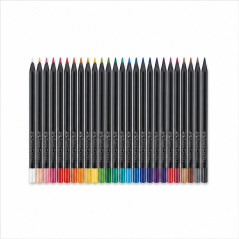 Faber-Castell Black Edition crayons de couleur, boîte carton de 24