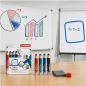 STABILO MARKdry étui de 4 crayons pour tableaux blancs avec taille-crayon et chiffonnette