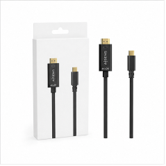 Aisens USB-C to HDMI 4K Cable, 0.8 m Black