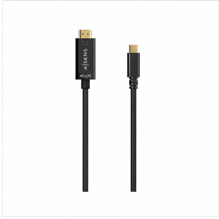 Câble convertisseur USB-C vers HDMI 4K@30 Hz Aisens, noir, 0,8 m