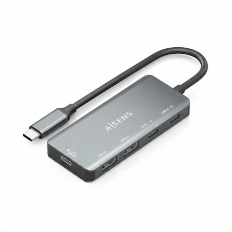 Hub USB-C Aisens 3.1 gris 15 cm