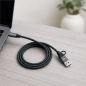 Nanocable Câble USB 3.2 Gen2x2 20 Gbps 5 A/100 W USB-C + USB-A/M vers USB-C/M, gris/noir, 1,5 m