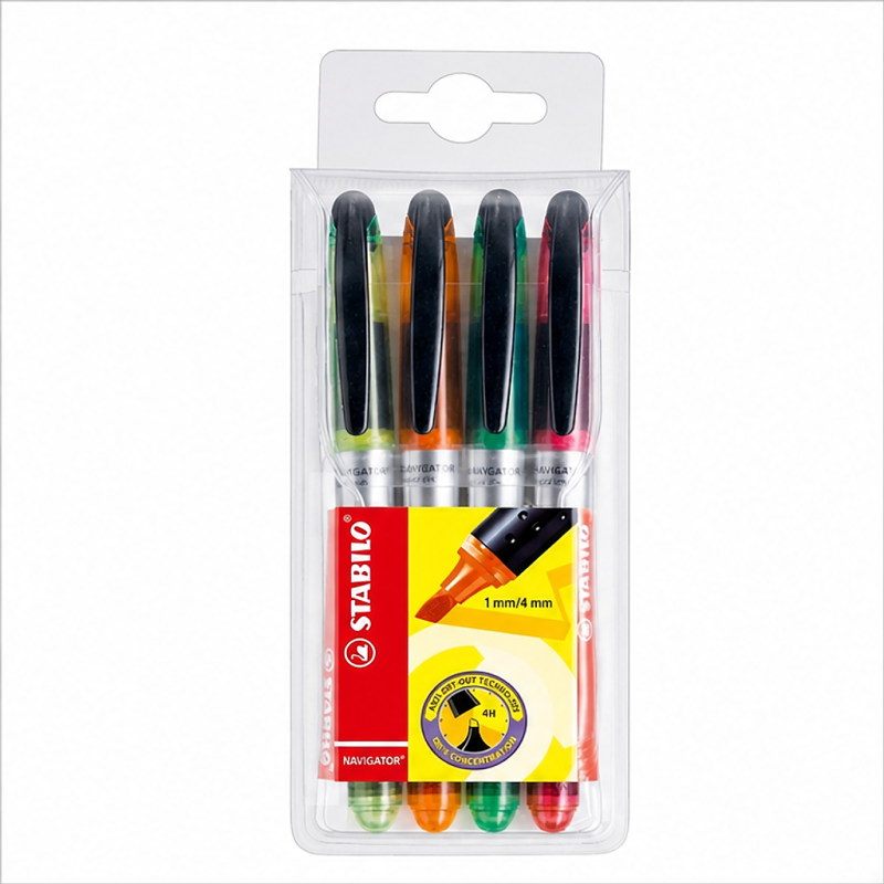 STABILO Navigator Pack de 4 surligneurs
