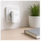 Aisens GaN ultra-slim 30W wall charger, 1x USB-C and 1x USB-A, white