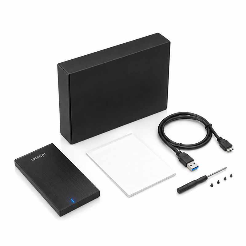 Boîtier externe Aisens 2,5" ASE-2527B SATA vers USB 3.0/USB 3.1 Gen1 noir