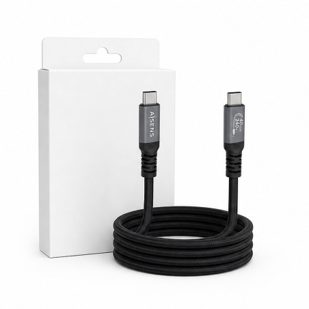 Aisens câble USB4 USB-C 2 m noir 240 W 40 Gbps