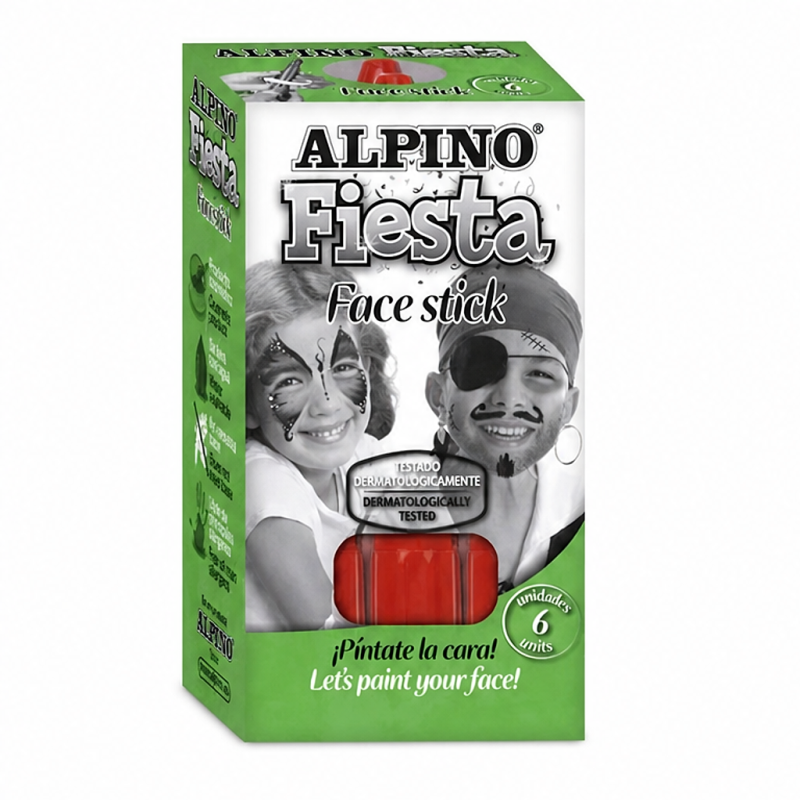 Alpino Face Stick rouge, boîte de 6 unités