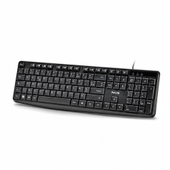 NGS Funky V4 AZERTY USB Keyboard, Quiet Wired