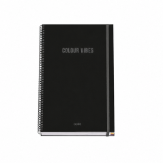 Dohe A4 black spiral notebook 100 sheets 5 mm