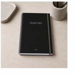 Dohe Cahier spirale A4 noir 100 feuilles 5 mm