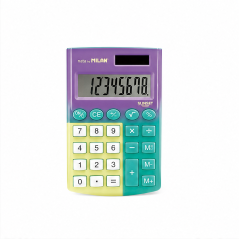 Milan Pocket Sunset 8-digit pocket calculator turquoise