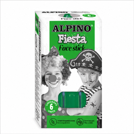 Alpino Face Stick vert, lot de 6 bâtons