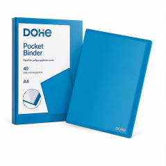 Dohe 40-Pocket A4 Binder Blue | Office Filing