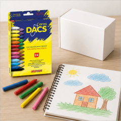 Alpino Dacs 24 cires de couleur, boîte scolaire