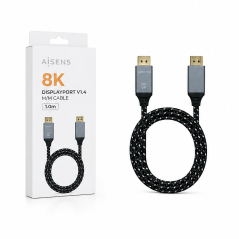 Aisens DisplayPort 1.4 8K 1 m Gray Cable
