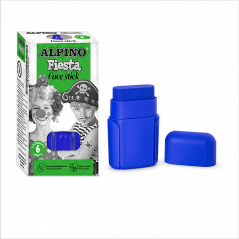 Alpino Fiesta Face Stick bleu, lot de 6