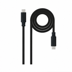 Câble USB-C Nanocable USB 3.2 Gen2x2 20 Gbit/s 100 W noir 0,5 m