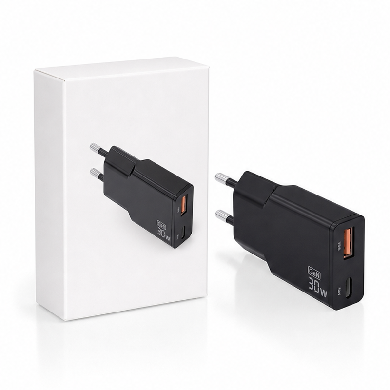 Aisens Chargeur GaN ultra fin 30 W noir