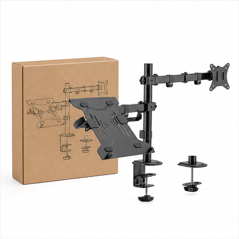 Ewent desk mount for 1 monitor and 1 laptop