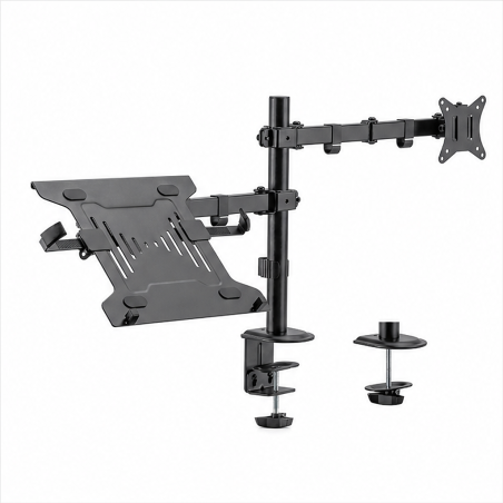 Ewent support de bureau pour 1 moniteur et 1 portable