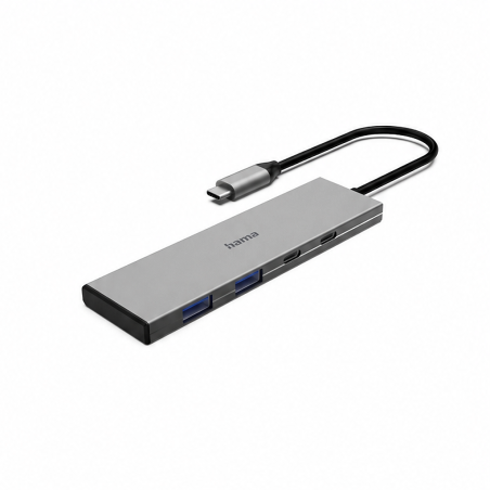 Hama Hub USB-C 4 ports 2x USB-A 2x USB-C USB 3.2 Gen 2 PD alu
